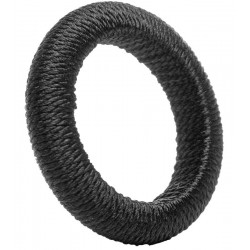 Conjunto 4 Anéis para Guardanapo Tressê Preto Plástico 